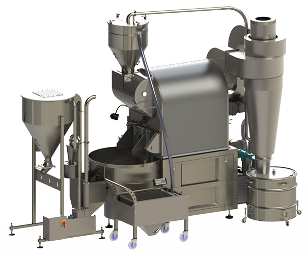 Loring S70 Peregrine Coffee Roaster with C70 Bean Cart and D70 Destoner