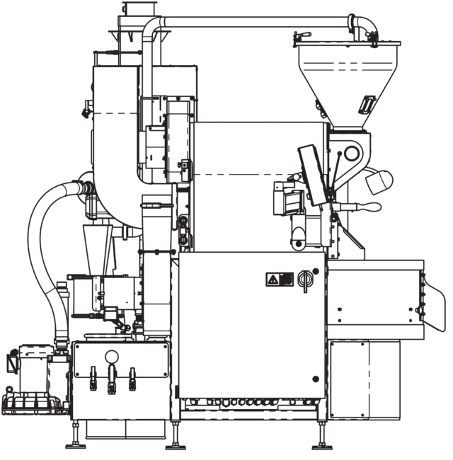 Schematic drawing of S15 roaster